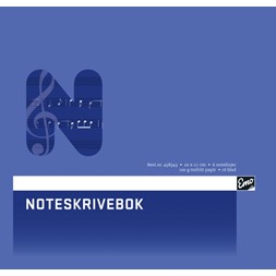 Noteskrivebok EMO 20x21 6 linjer 16blad