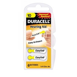 Duracell DA 10 Batteri Høreapp. 6pk