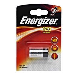 Energizer Lithium Batteri CR 123 3v 1pk blist