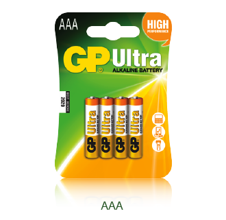 GP Ultra alkaline AAA/LR03 4PK (10)