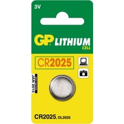 Batteri GP Lithium CR2025 3V C5