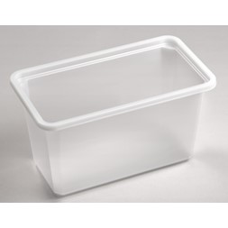 Plastbeger 1100ml rektangulær PS (500)