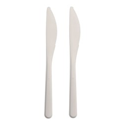 Kniv 18,5 cm Bio-PP flergangs hvit (50)