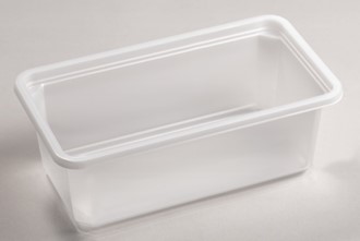 Plastbeger 700ml rektangulær PS (500)