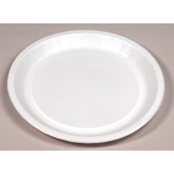 Tallerken PE-belagt flat 22cm Hvit (50)