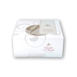 Kakeeske 26x26x10cm med hengslet lokk