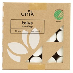 Telys hvit 8 timer Svanen (50)