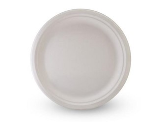 Tallerken bagasse fiber 25cm hvit (50)