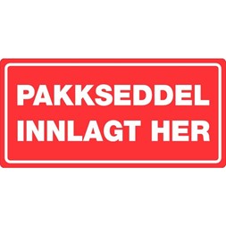Etikett "Pakkseddel innlagt " 55x110mm(500)