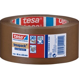 Emballasjetape 4100 PVC 50mmx66m brun Tesa