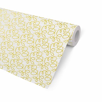 Gavepapir Celebrate white & gold 57cm x 100m