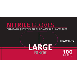 Hanske NITRIL L sort 5,8gr u/pudder (100)