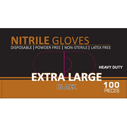 Hanske NITRIL XL sort 5,8gr u/pudder (100)