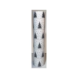 Julepapir 154mx57cm Hvit m/juletrær