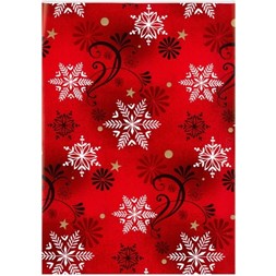 Julepapir snøfnugg rød 57cm
