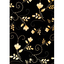 Gavepapir 57cm 154m Blomster sort