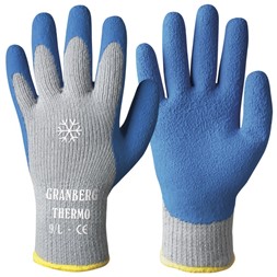 Hanske GRANBERG strikket m/latex 10, blå