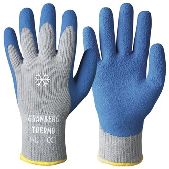 Hanske GRANBERG strikket m/latex 11, blå