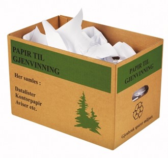 Pappeske for returpapir 400x250x260mm