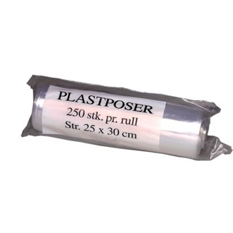 Plastpose LD på rull 250x300mm Klar