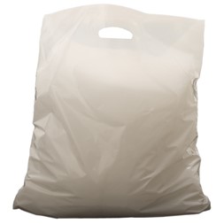 Bærepose plast 27x15x55cm 30my hvit(500)