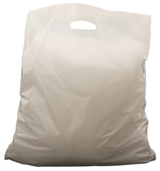 Bærepose plast 45x45x4cm 40my hvit (500)