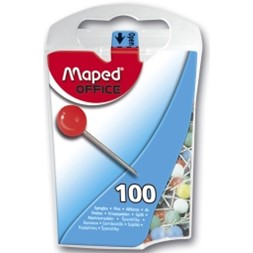 Kartnåler MAPED 2mm ass farger (100)
