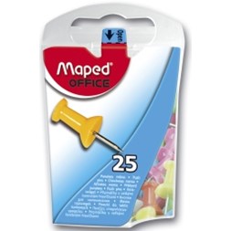 Kartnåler MAPED 10mm ass farger (25)