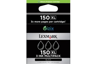 Blekkp. Lexmark 155XL Sort