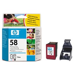 Blekk HP C6658A serie 58 foto sort