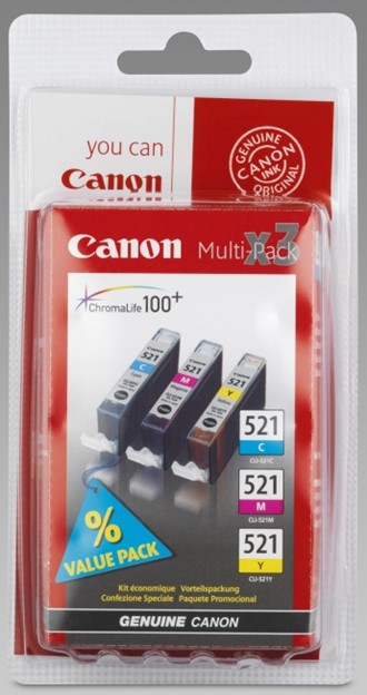 Blekk CANON CLI-521 Value Pack C/M/Y(3)