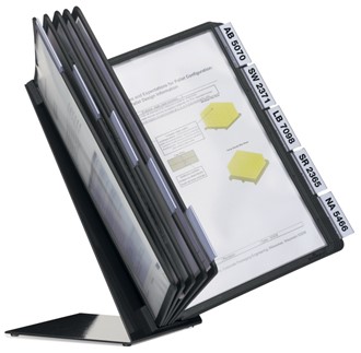 Bordstativ VARIO® A4 10 lommer sort