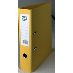 Brevordner EMO A4 80mm skinne gul