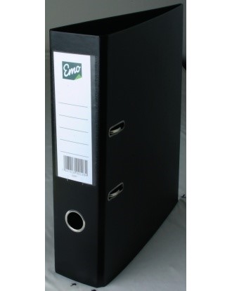 Brevordner EMO A4 80mm skinne sort