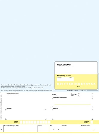 Giro med medlemskort A4 laser 1x (125)