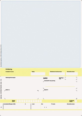Faktura/giro A4 laser 2x blå (500)