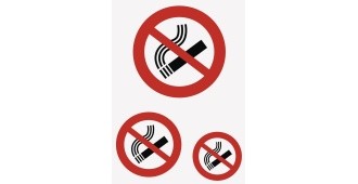 Etikett HERMA dekor Røyking forbudt