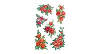 Etikett HERMA dekor rosebukett