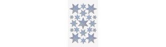 Etikett HERMA dekor Sølvstjerne Hologra