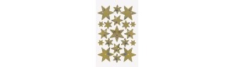 Etikett HERMA dekor Gullstjerne Hologra