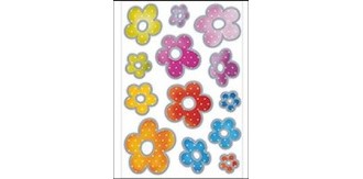 Etikett HERMA dekor blomster m/sølv (2)