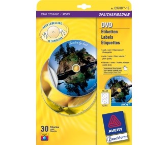 Etikett AVERY DVD inkjet (30)