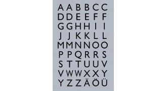Etikett HERMA bokstav 13x12 A-Z sølv