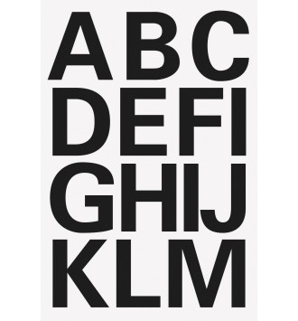 Etikett HERMA bokstav 25mm A-Z sort