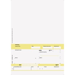 Faktura/giro A4 laser 1x hvit (500)