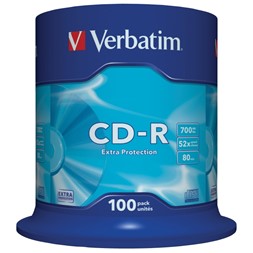 CD-R VERBATIM 700MB 52X spindle (100)