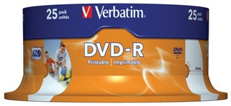 DVD-R VERBATIM 4.7GB 16X print spin (25)