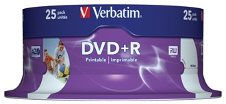 DVD+R VERBATIM 4.7GB 16X print spin (25)