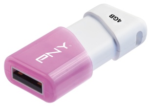 Minne PNY USB Compact Attachè 4GB rosa