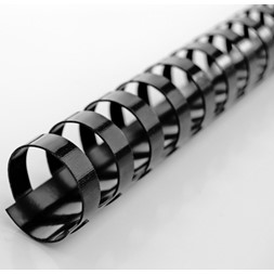 Plastspiral GBC 10mm 21r sort (100)